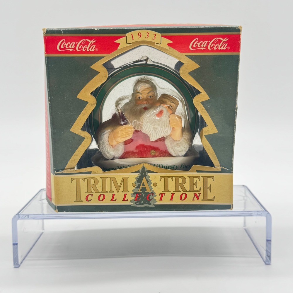 Vintage Coca-Cola Trim A Tree 1933 Santa with Mask Ornament Haddon Sundblom 1992